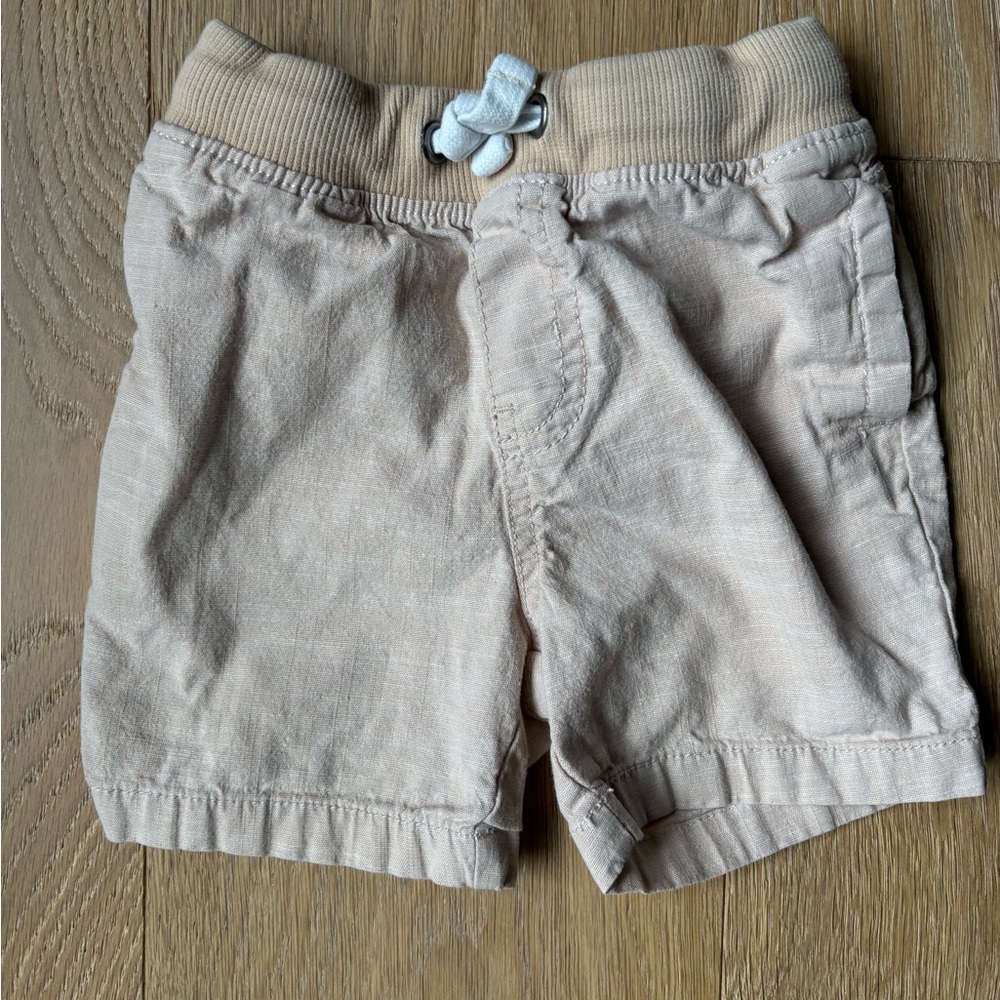 Cat & Jack Beige Kids Shorts with white Drawstring